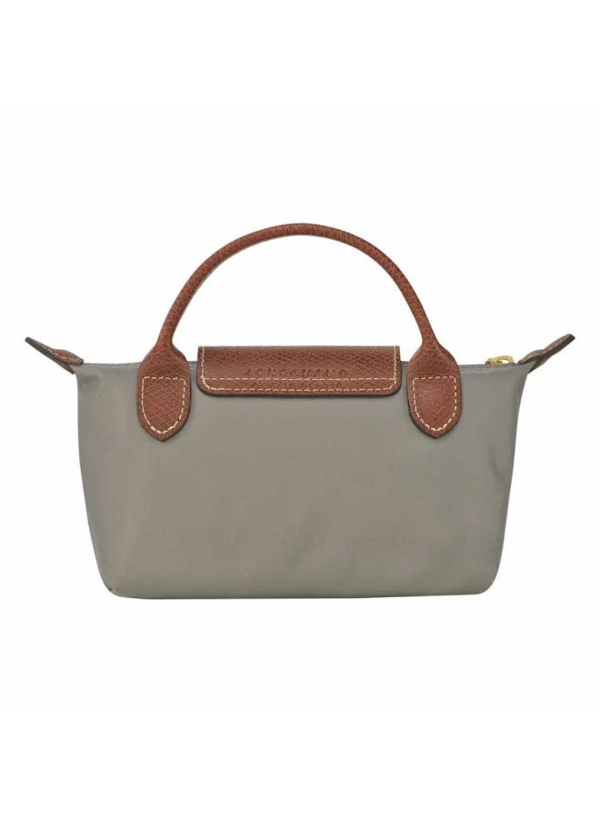 Longchamp Women's classic fashion versatile mini makeup bag handbag shoulder bag handheld small bag camera bag mini Turtledove Grey - Image 5